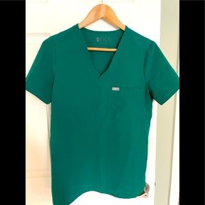 Figs Catarina top, small, hunter green